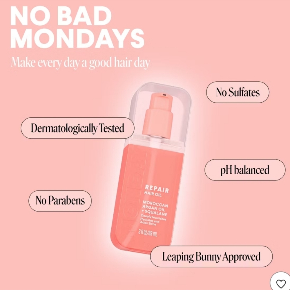 MONDAY Haircare Repair Hair Oil Argan + Squalane